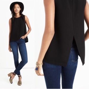 Madewell Black Daynight Split-back tank top